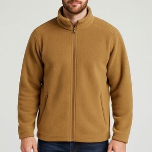 Lands' End TAN/CAMEL Aircore 200 Polartec Fleece Mens Jacket Size L